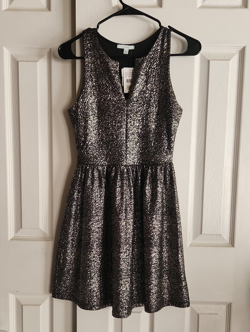 Elegant Black Glitter Dress NWT